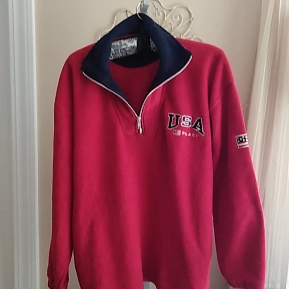 Youth USA 1/4 Zip fleece The Children's Place Size 18 Boys